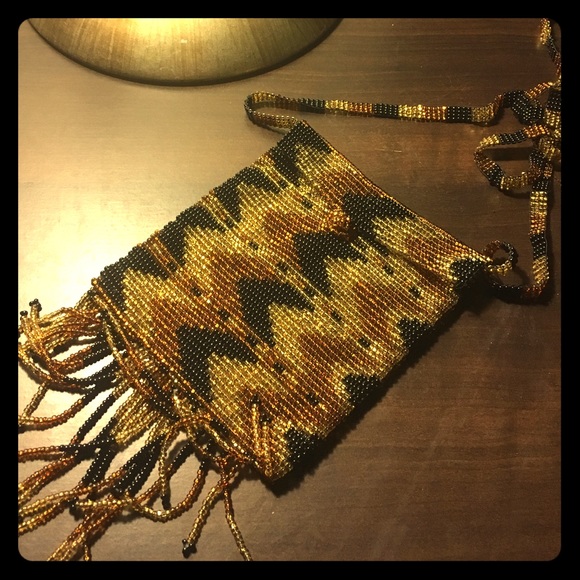 Gorgeous hand beaded Mexican purse.