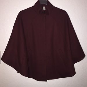 Maroon Cape Jacket