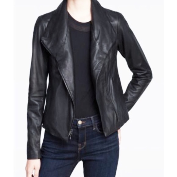 Barney's New York Black Leather Jacket