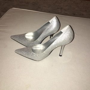 Guess silver heels