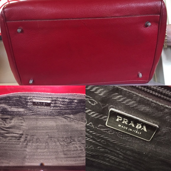 Authentic Vintage Red Prada Doctor Satchel - Picture 3 of 4