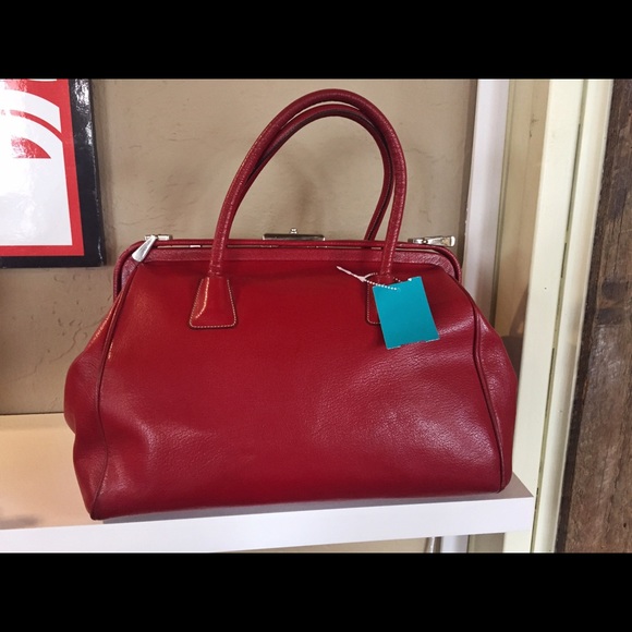 Authentic Vintage Red Prada Doctor Satchel - Picture 4 of 4