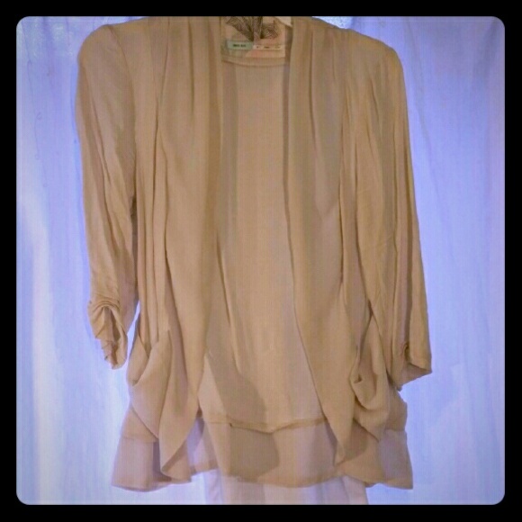 Chiffon sweater with pockets