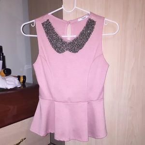 Pink Peplum Top