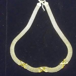 Bicolor STERLING SILVER X necklace