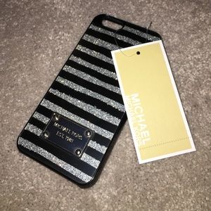 Michael Kors glitter paint stripe phone case
