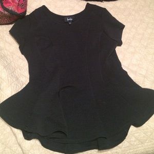 Black peplum shirt
