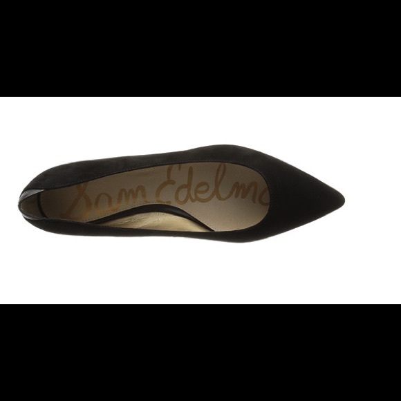 Sam Edelman black suede pointy toed flats