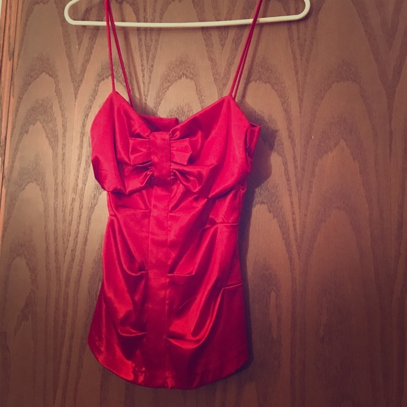 Red dress tank