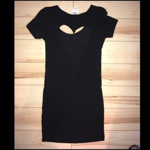 PINK VS Black mini dress with heart shaped cut out