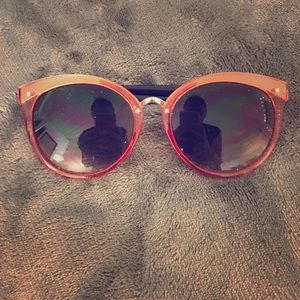 Red Retro Oversized Sunnies