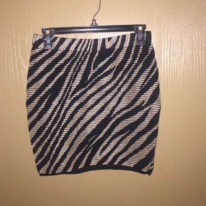 Zebra print mini skirt size M