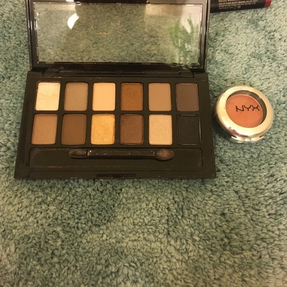 Maybelline the nudes and nyx fireball eyeshadow