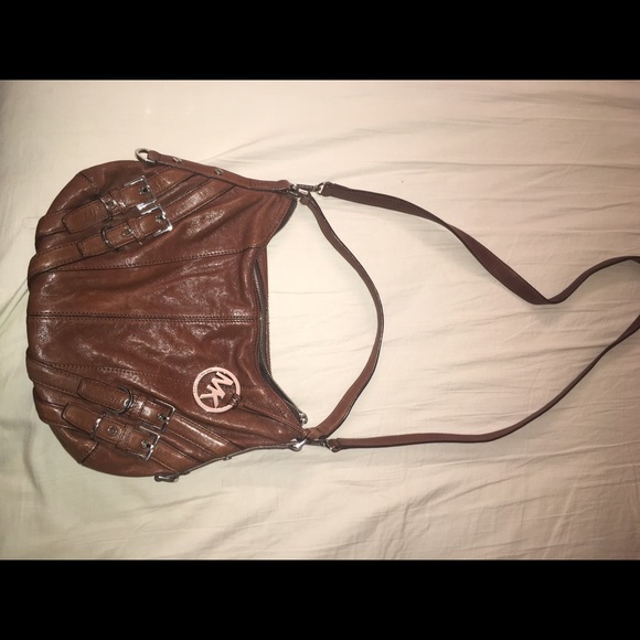 MK milo distressed satchel bag