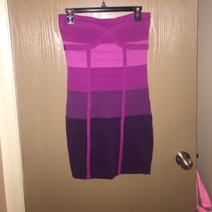 Pink/Purple ombré tube dress size M