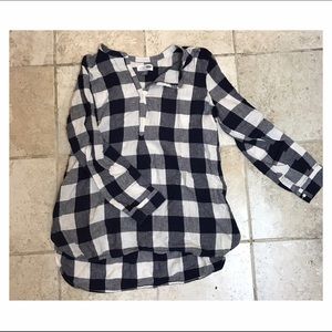 OLD NAVY Plaid Tunic (White and Navy)