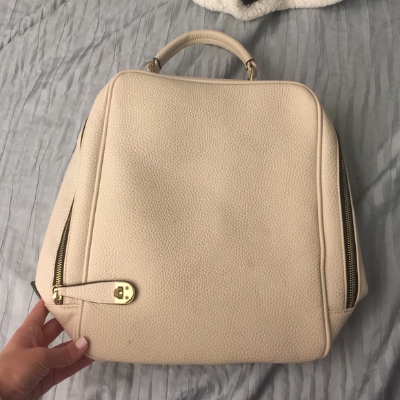 Cream colored backpack