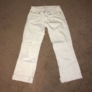 White Buckle capris