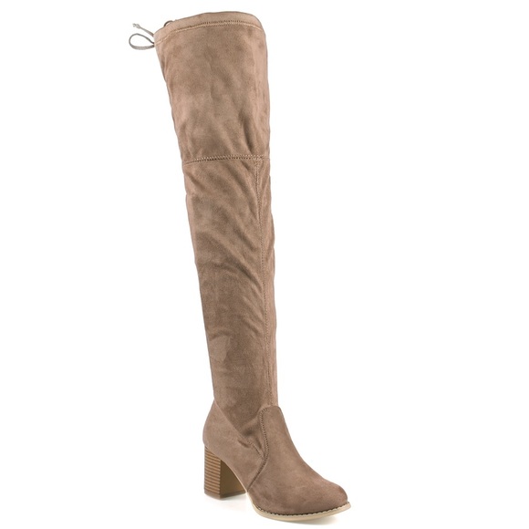 Taupe Over The Knee Boots