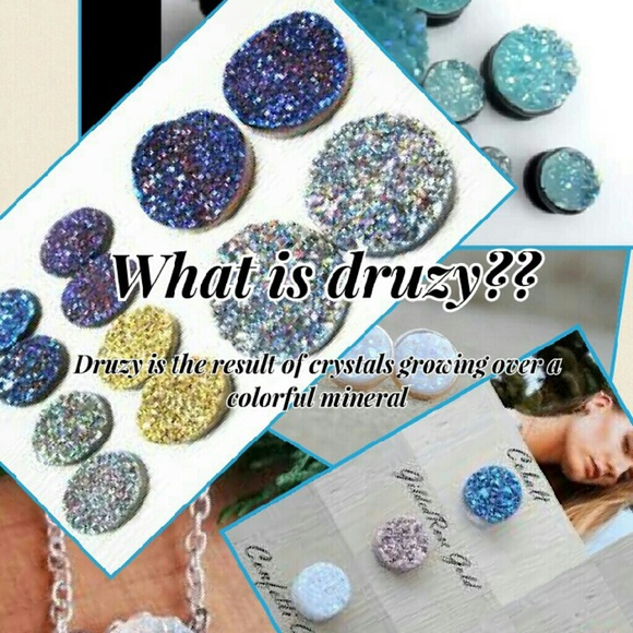 💕Multilayer Druzy Natural Stone Necklace - Picture 2 of 2