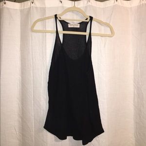 black racer back tank top