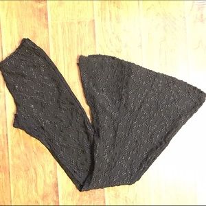 Black Eyelet Bell Bottoms