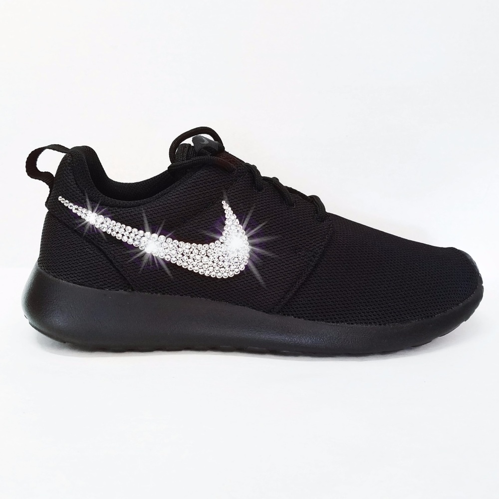 SWAROVSKI Crystal Bling Nike Roshe Black