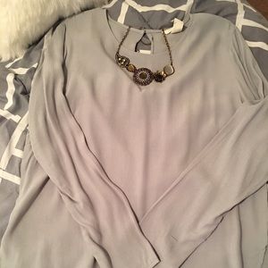 H&M Longsleeve Keyhole Top