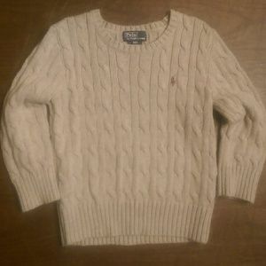 Ralph Lauren Boys' Gray Cableknit Sweater