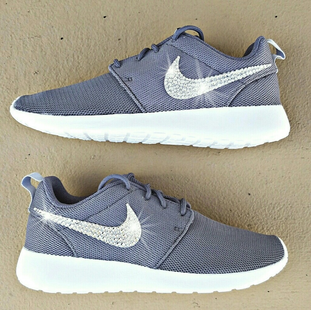 SWAROVSKI Crystal Bling Nike Roshe Grey