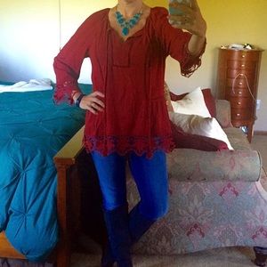 Daniel Rainn - Bellamy Crochet Detail Top