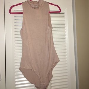 Faux turtleneck bodysuit