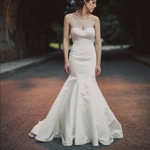 Strapless Mermaid Wedding Dress - Size 2