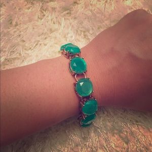 Teal bead bracelet