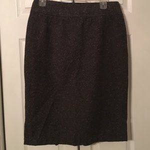 Worthington Brown pencil skirt with pleated back