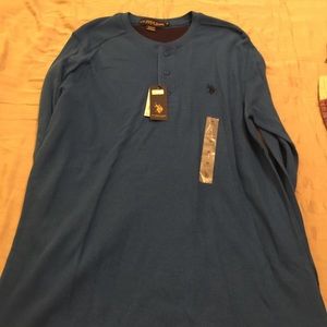 New blue U.S. Polo long sleeve thermal