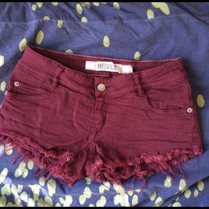 Burgundy Brandy Melville Shorts