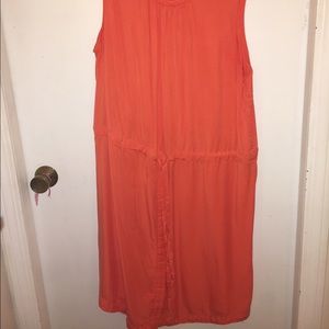 Orange draw string dress