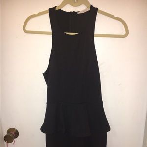 Black peplum dress