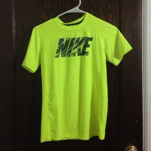 Nike dri-fit t-shirt. YL. Neon yellow.