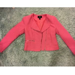 Pink H&M tweed jacket
