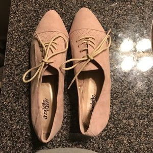 Tan flats. Never been worn.