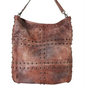 Yesssss GENUINE leather vintage studded bag!!