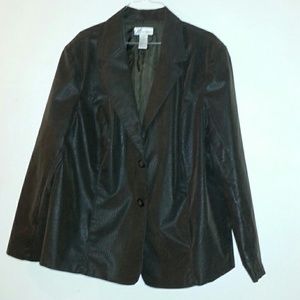 Soft Faux leather blazer