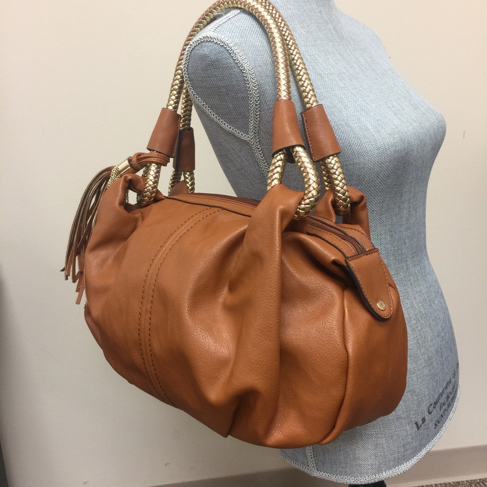 Brand New with Tags Brown Tassel Bag,Boutique - Picture 2 of 3