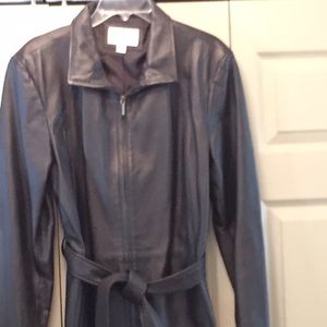Leather coat