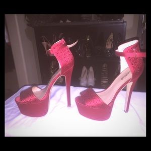 6inch BEBE Red Heels