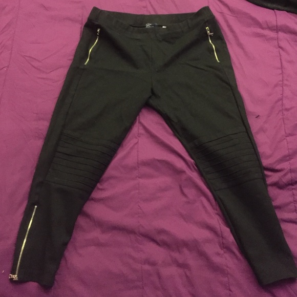 Black Gap Moto Zipper Pants