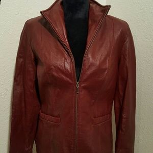 Sold!  Maroon/Burg. Leather Jacket!! SOLD!!