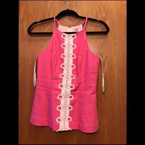 Annabelle Pink Top Lilly Pulitzer